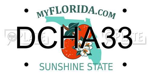 DCHA33 Florida License Plate