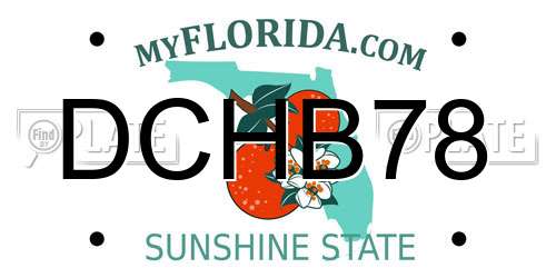 DCHB78 Florida License Plate