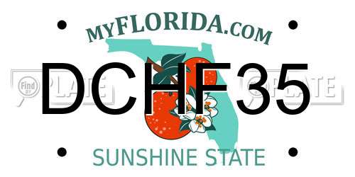 DCHF35 Florida License Plate