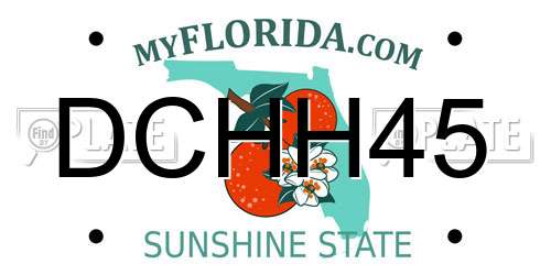 DCHH45 Florida License Plate