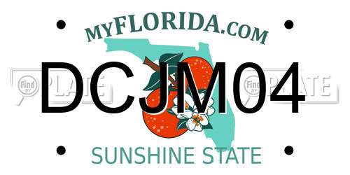 DCJM04 Florida License Plate
