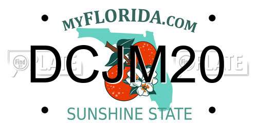 DCJM20 Florida License Plate