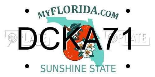 DCKA71 Florida License Plate