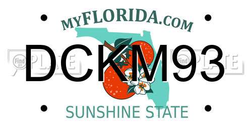 DCKM93 Florida License Plate