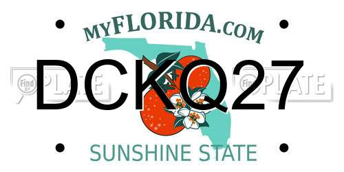 DCKQ27 Florida License Plate