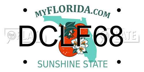 DCLF68 Florida License Plate