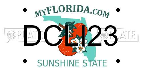 DCLI23 Florida License Plate