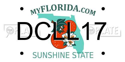 DCLL17 Florida License Plate
