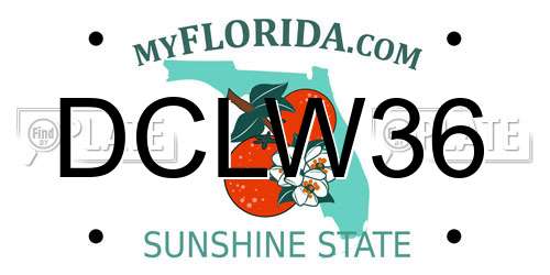 DCLW36 Florida License Plate