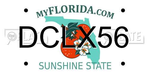 DCLX56 Florida License Plate