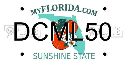 DCML50 Florida License Plate