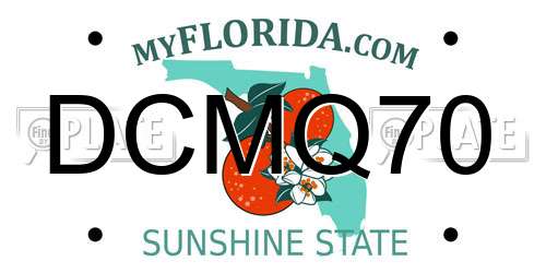 DCMQ70 Florida License Plate