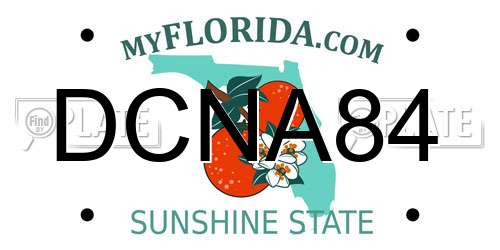 DCNA84 Florida License Plate