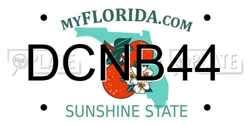 DCNB44 Florida License Plate