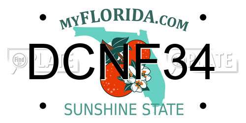 DCNF34 Florida License Plate