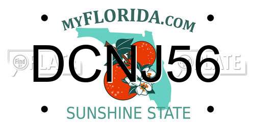 DCNJ56 Florida License Plate
