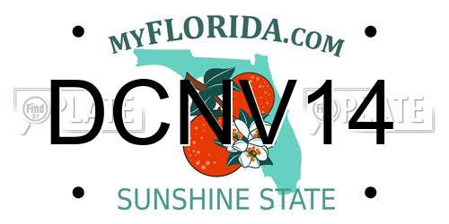 DCNV14 Florida License Plate