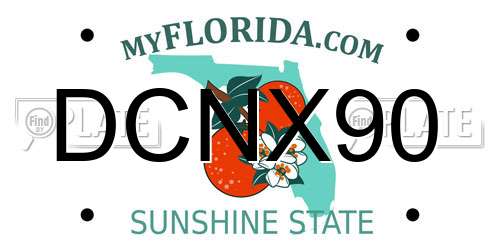 DCNX90 Florida License Plate