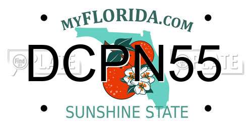 DCPN55 Florida License Plate