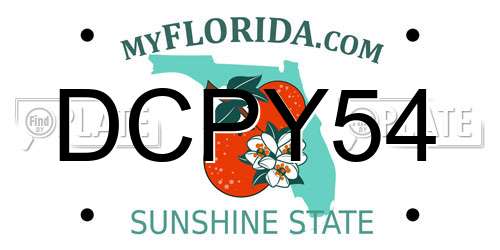 DCPY54 Florida License Plate