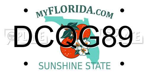 DCQG89 Florida License Plate