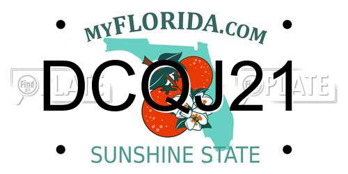 DCQJ21 Florida License Plate