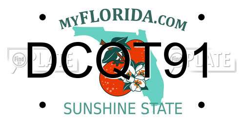 DCQT91 Florida License Plate