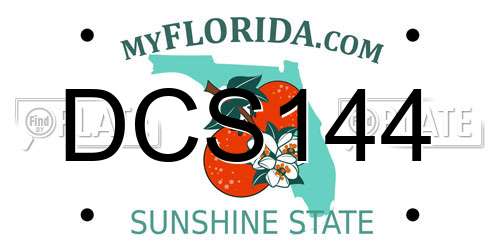 DCS144 Florida License Plate