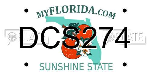 DCS274 Florida License Plate