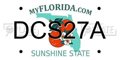 DCS27A Florida License Plate