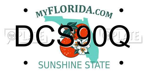 DCS90Q Florida License Plate