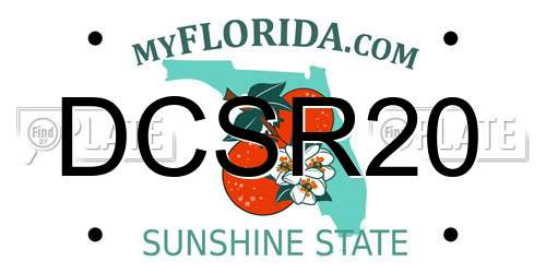 DCSR20 Florida License Plate