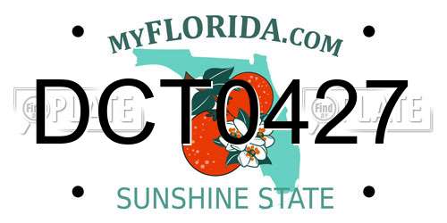 DCT0427 Florida License Plate
