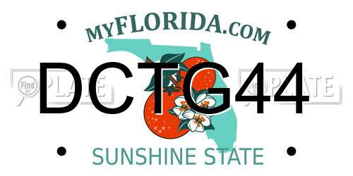DCTG44 Florida License Plate