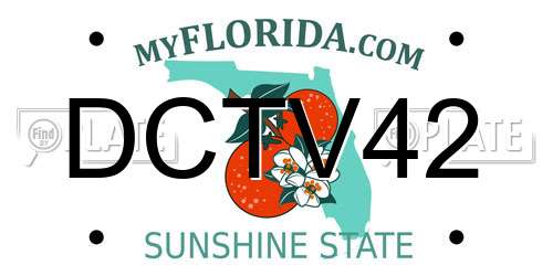 DCTV42 Florida License Plate
