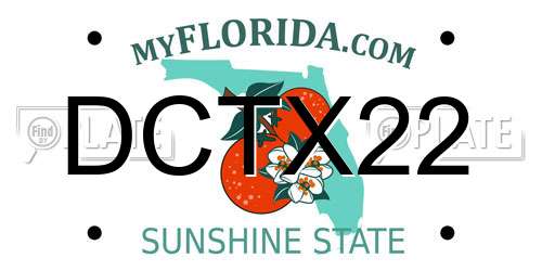 DCTX22 Florida License Plate