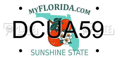 DCUA59 Florida License Plate