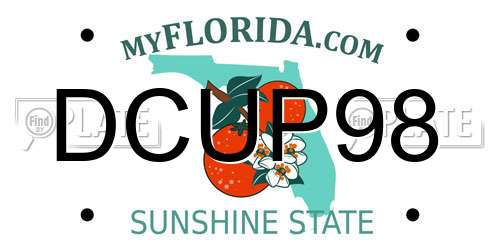 DCUP98 Florida License Plate