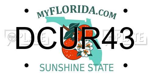DCUR43 Florida License Plate
