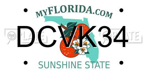 DCVK34 Florida License Plate