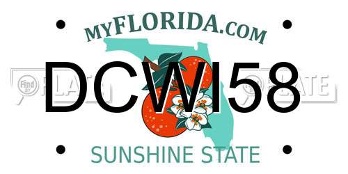 DCWI58 Florida License Plate