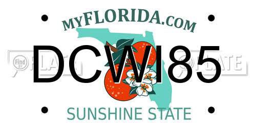 DCWI85 Florida License Plate