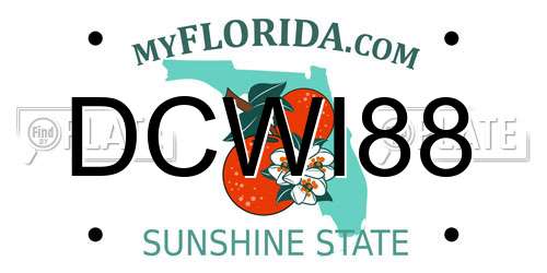 DCWI88 Florida License Plate