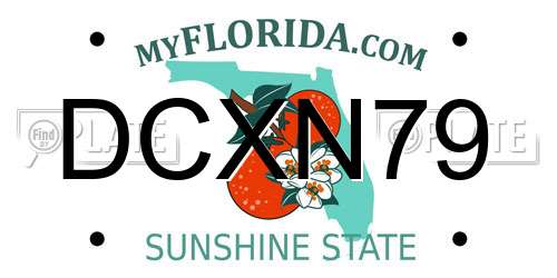 DCXN79 Florida License Plate