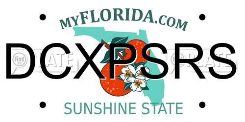 DCXPSRS Florida License Plate
