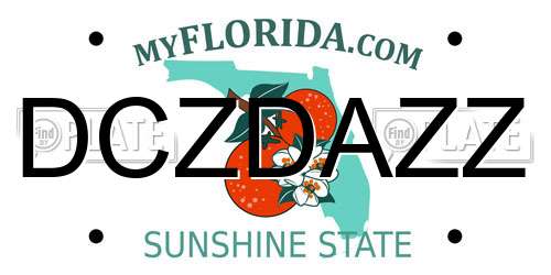 DCZDAZZ Florida License Plate