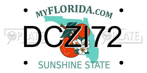 DCZI72 Florida License Plate