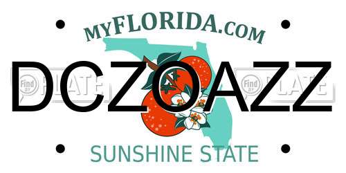 DCZOAZZ Florida License Plate