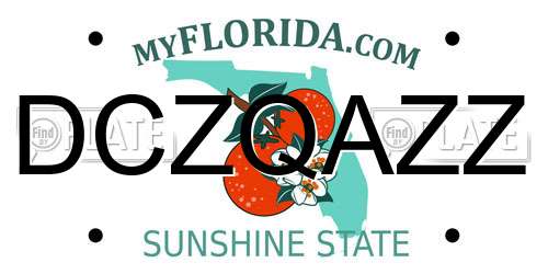 DCZQAZZ Florida License Plate