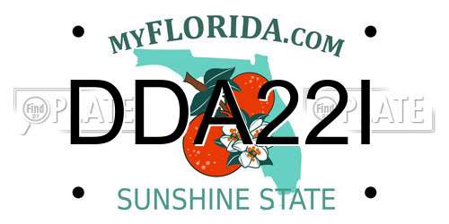 DDA22I Florida License Plate